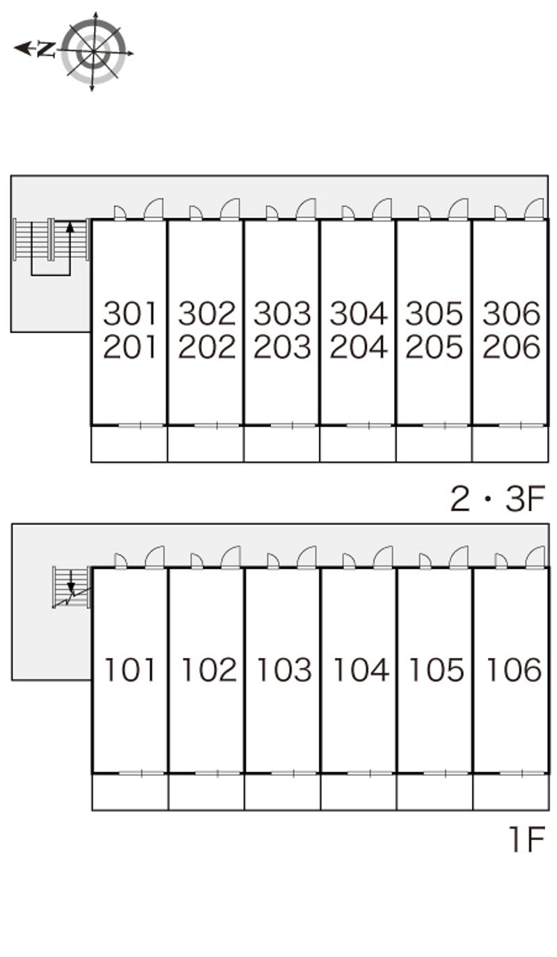 レオパレスアルモニⅠ 間取配置図