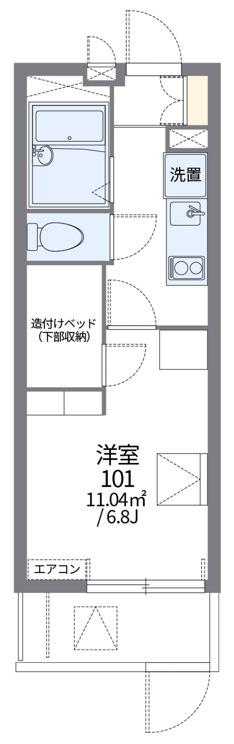 レオパレスメルナカヤ 間取図