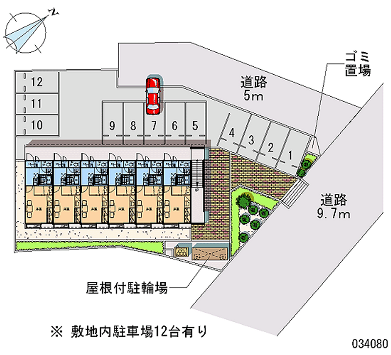 レオパレスヤマヒコ 月極駐車場