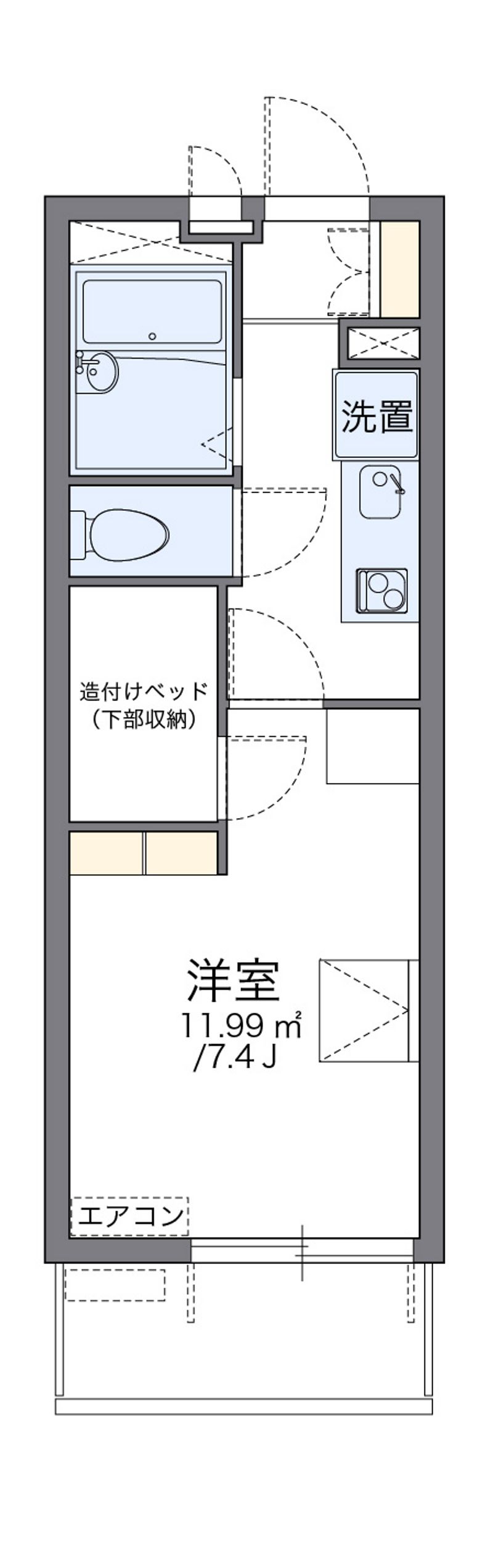 レオパレスドリームハウス枚方 間取図