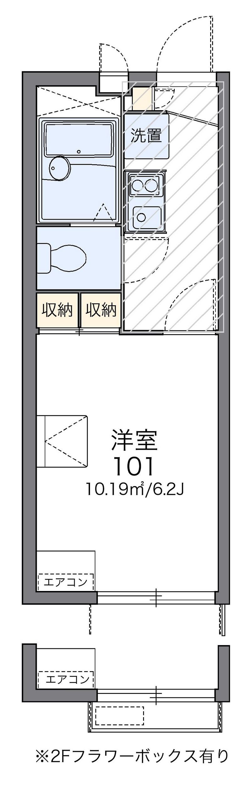 レオパレス翼Ⅵ 間取図