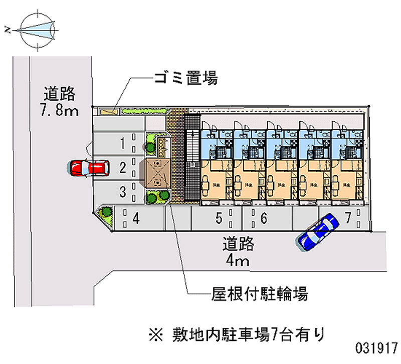 レオパレスツルカメ荘 月極駐車場