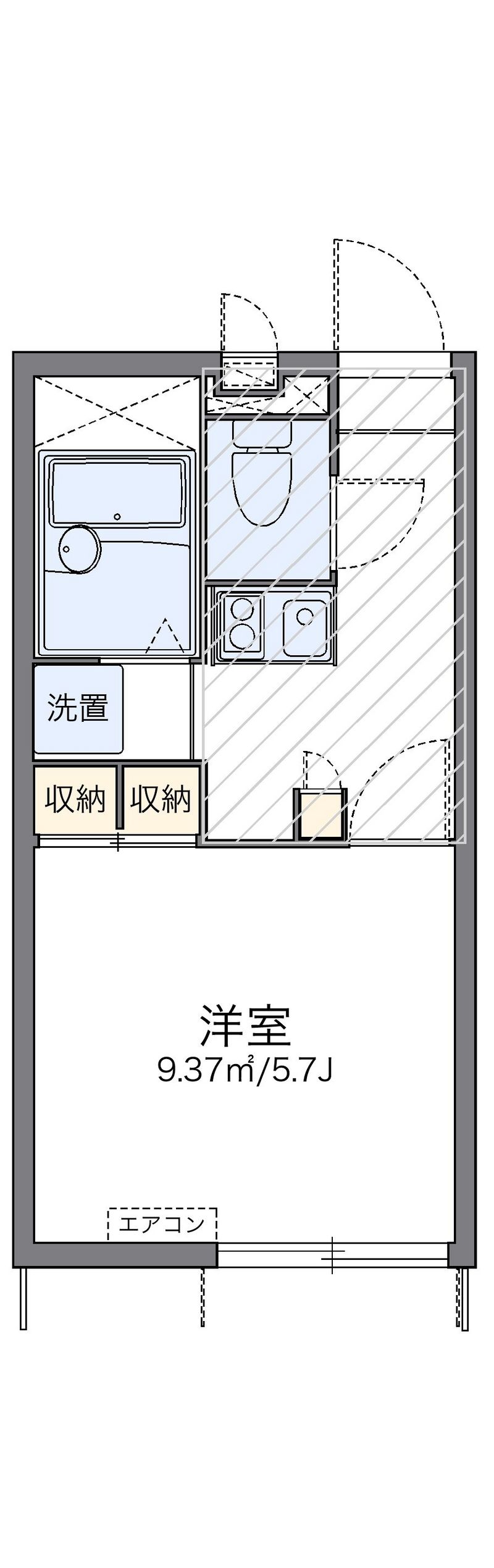 レオパレスサンブリッジ 間取図