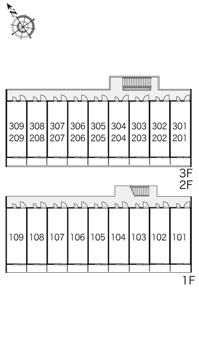 レオパレス船橋湊町 間取配置図