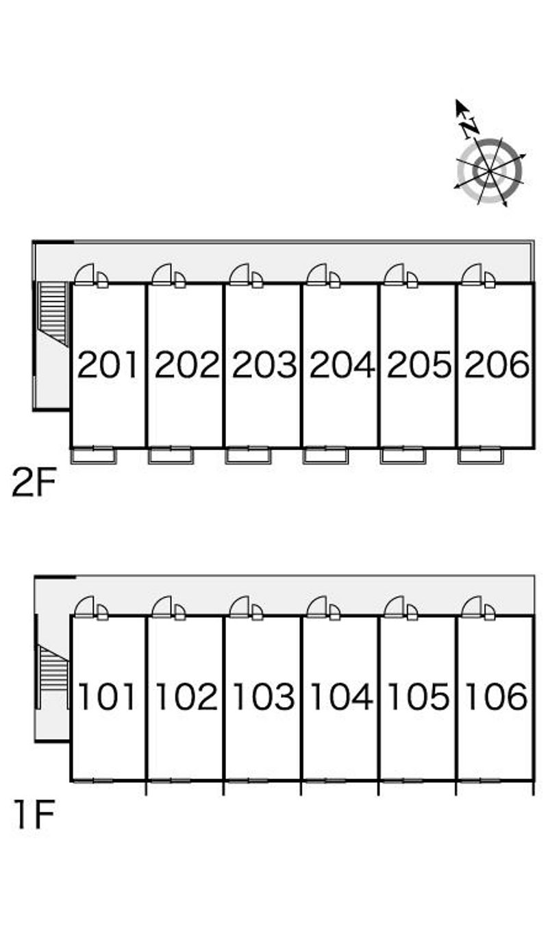 レオパレス土井駅東Ⅱ 間取り配置図
