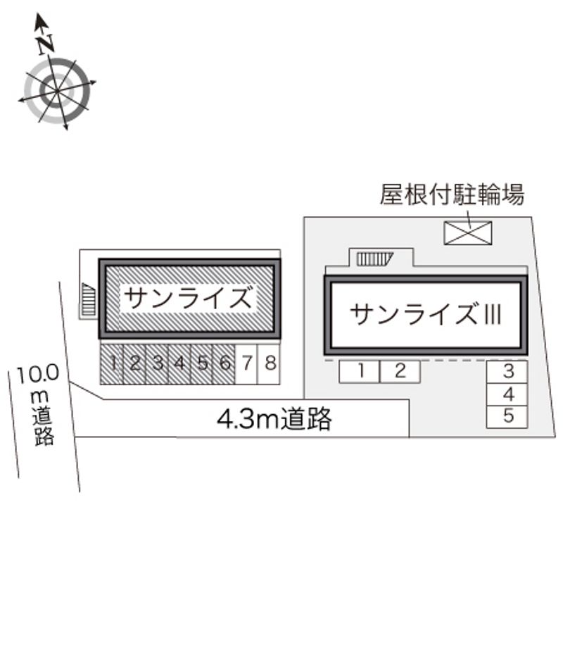 レオパレスサンライズ 配置図