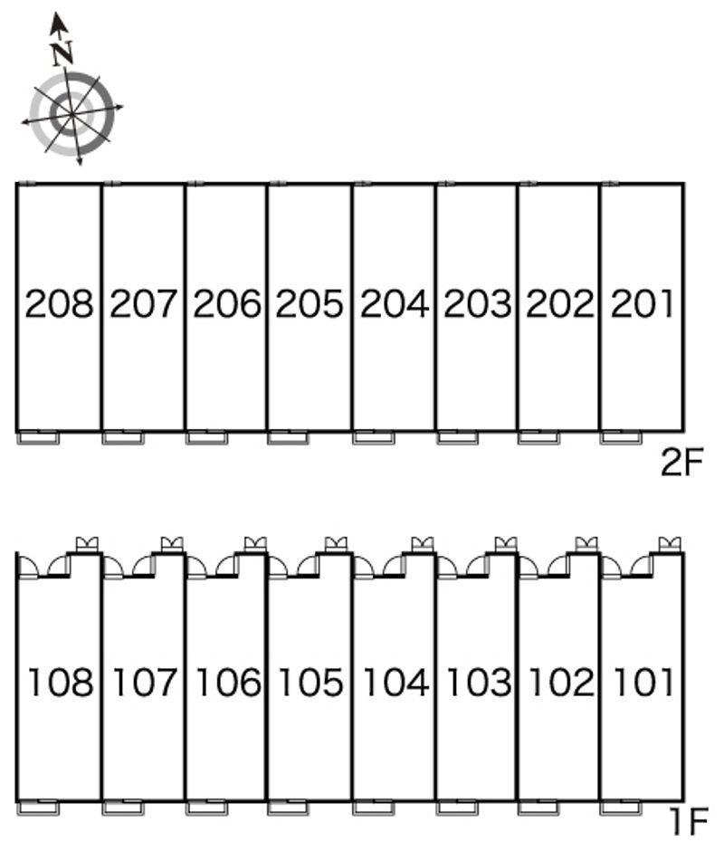 レオパレス烏帽子２ 間取配置図