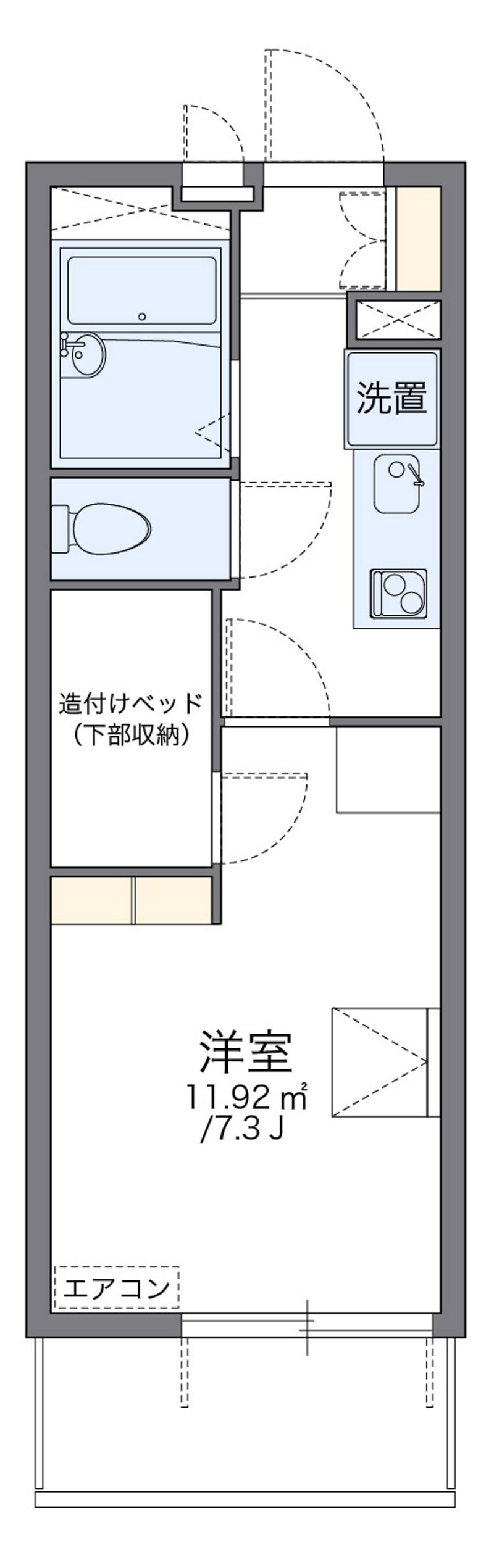 レオパレスブリリアント 間取図