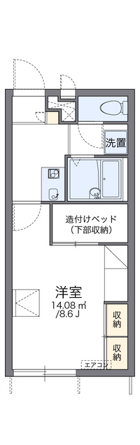 レオパレスプラサイド 間取り図