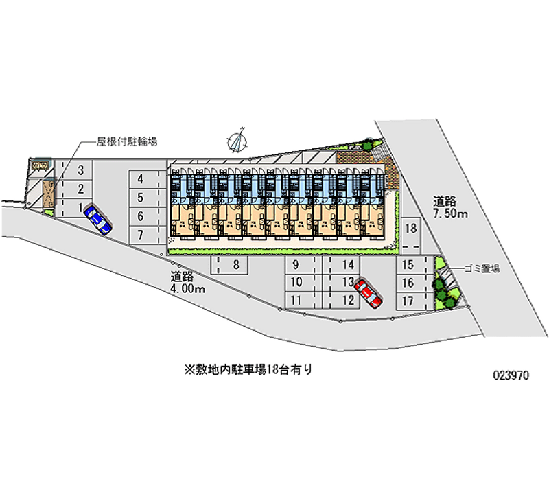 レオパレスプライベートヒルズ 月極駐車場