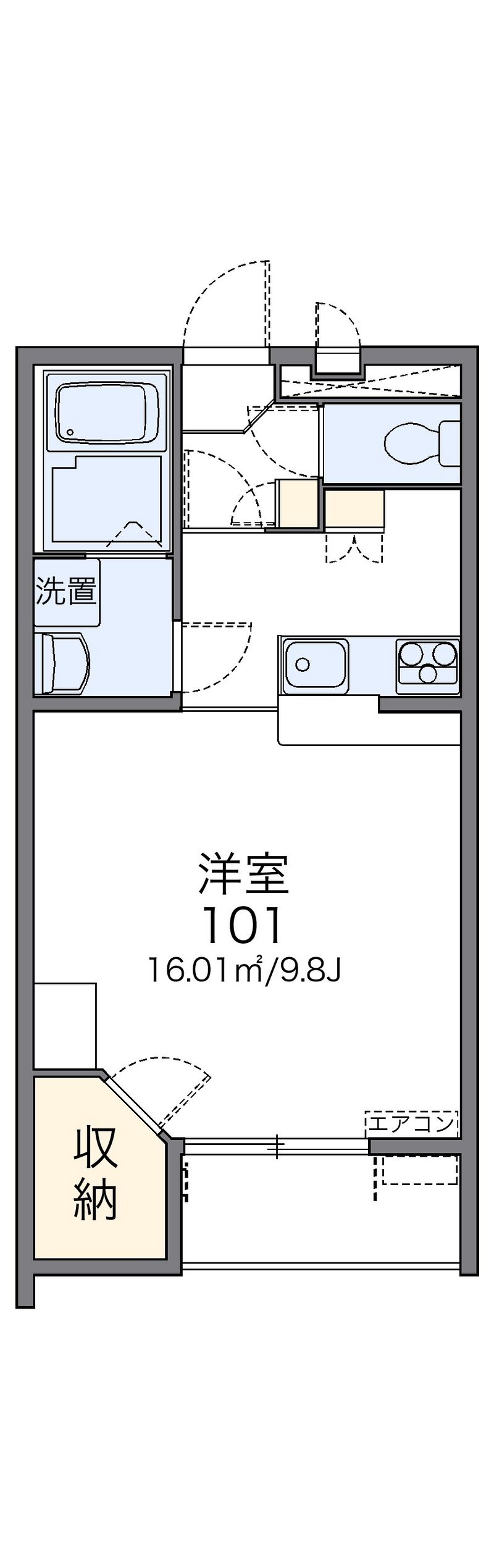 レオパレス花鳥 間取図