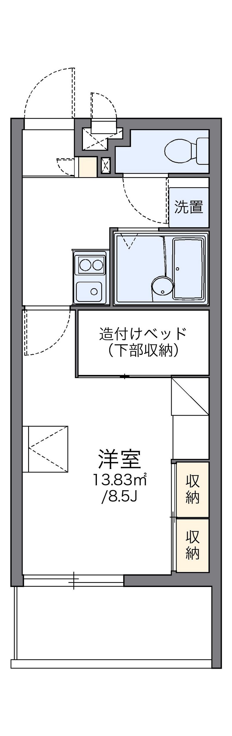 レオパレス仲西Ｓ＆Ａｉ 間取り