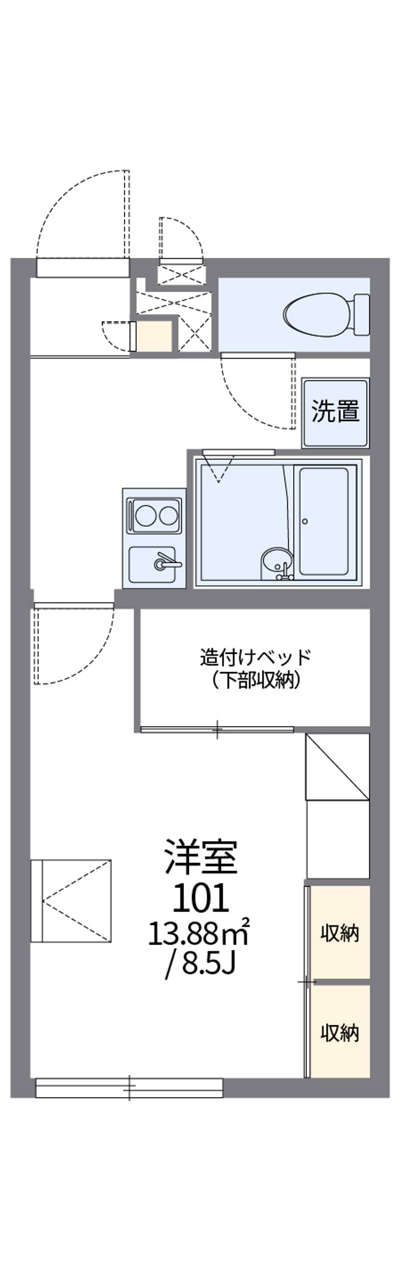 レオパレスプレジール 間取図
