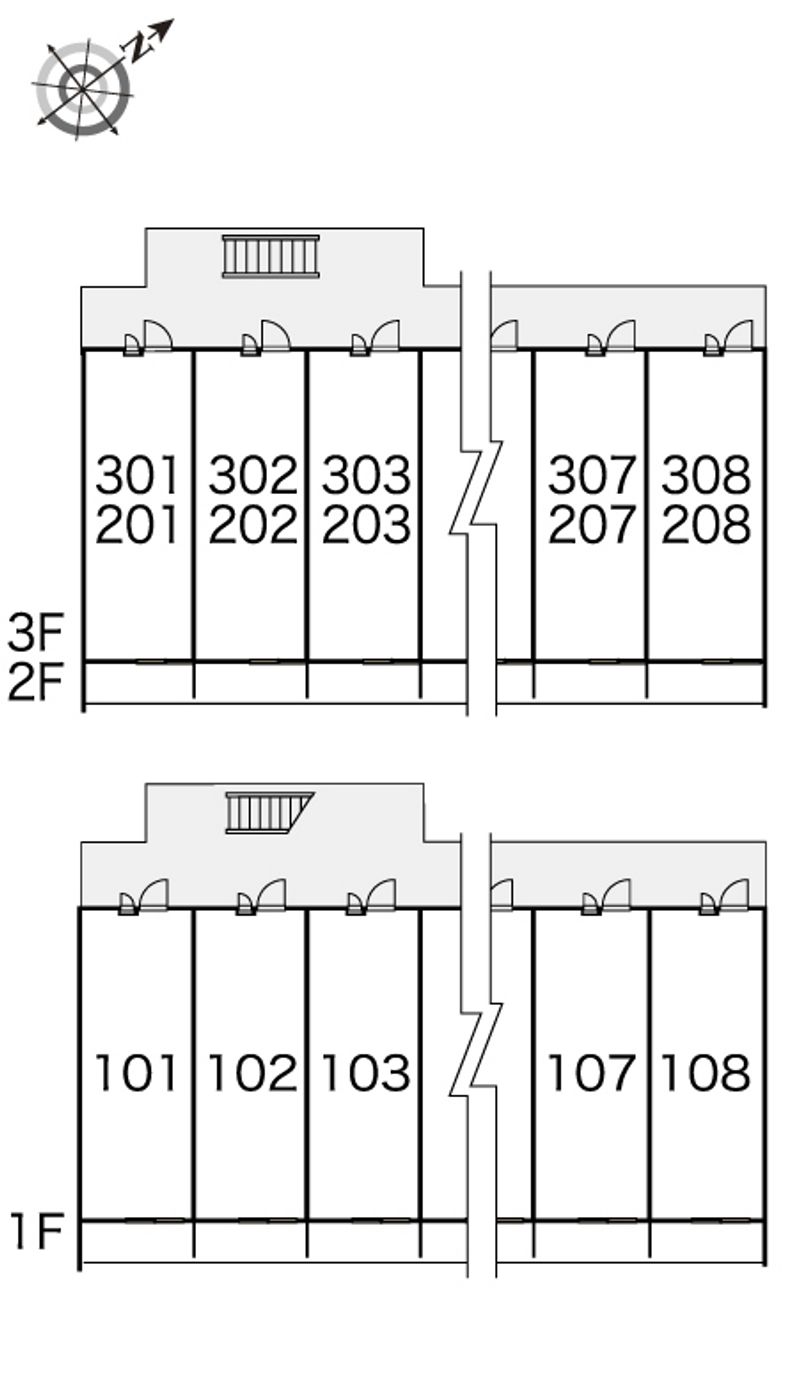 レオパレスヴィルヌーブ 間取配置図