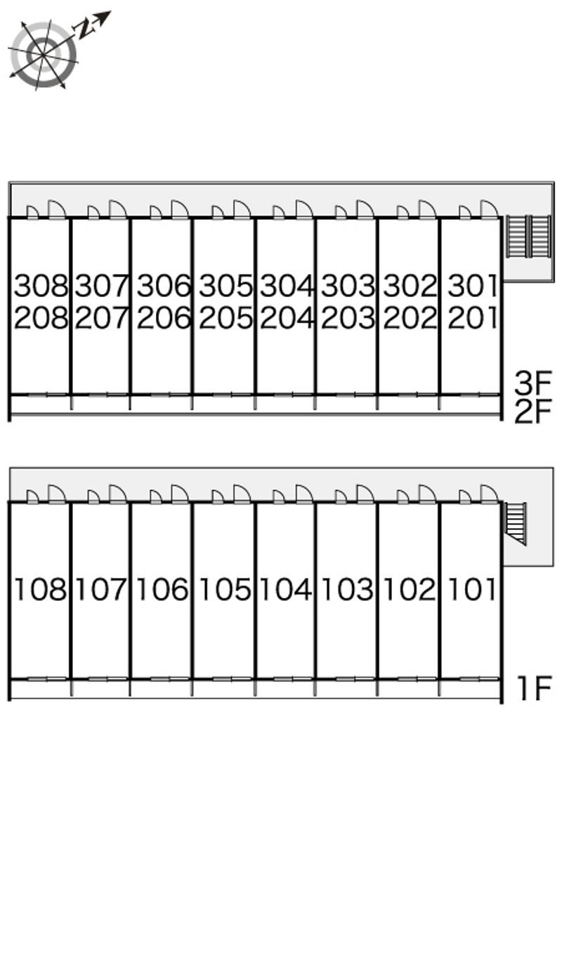 レオパレスデュオ２１Ｋ 間取配置図