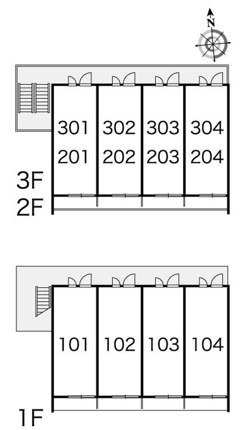 レオパレスポルト 間取り配置図