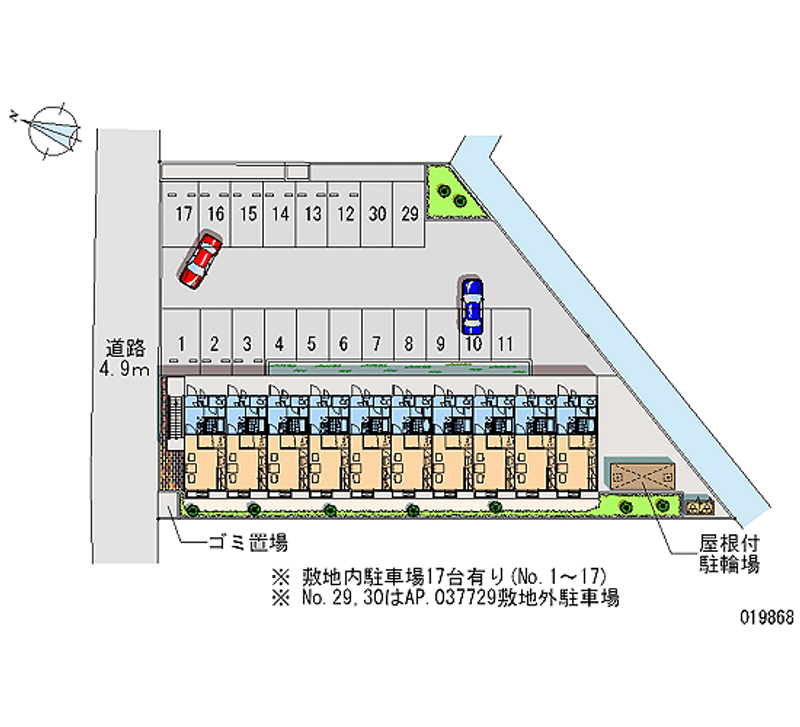 レオパレスＰｉｎｅｒｏａｄⅠ 月極駐車場