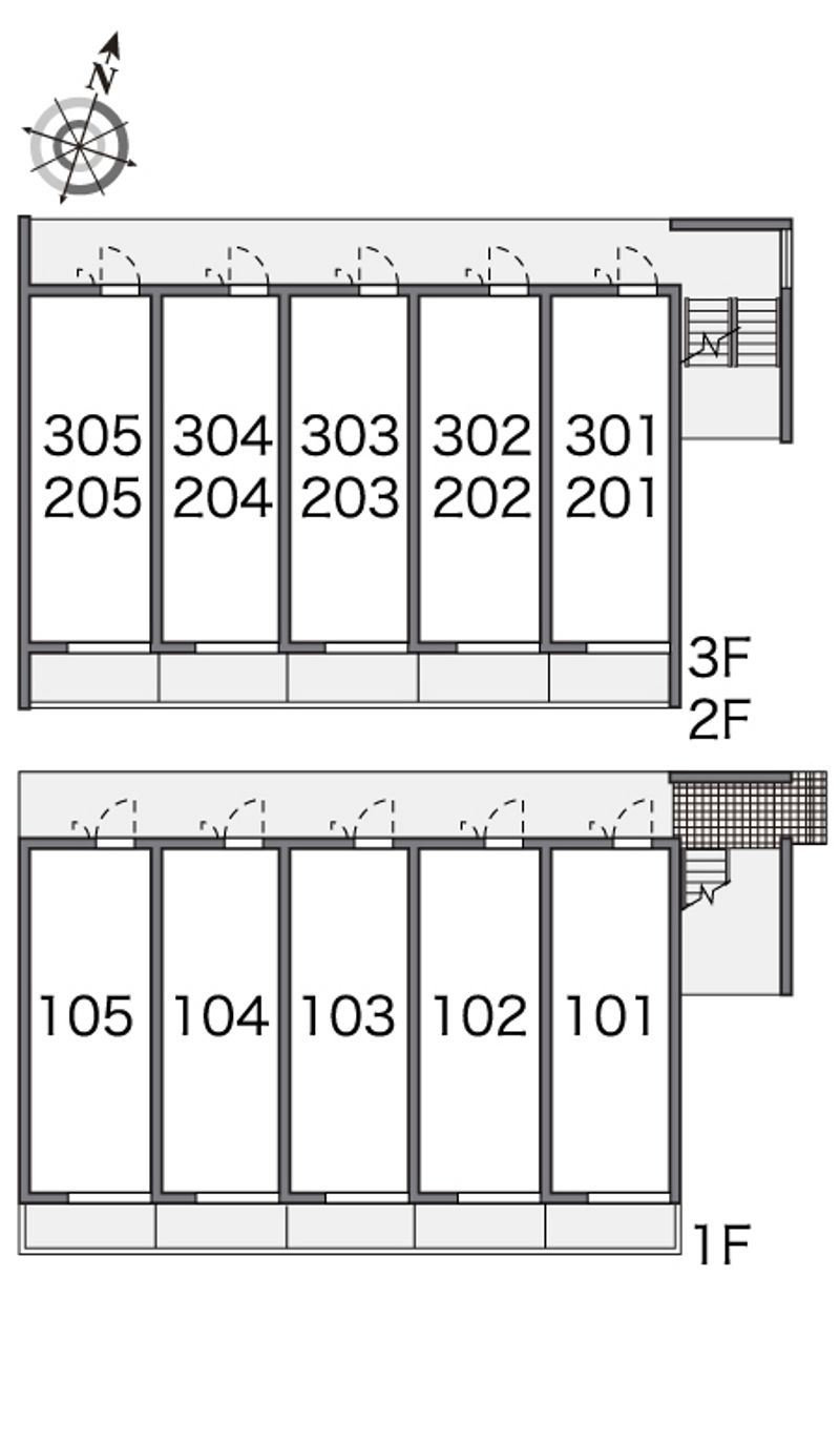 レオパレス駅南Ｗｉｎｇ 間取り配置図