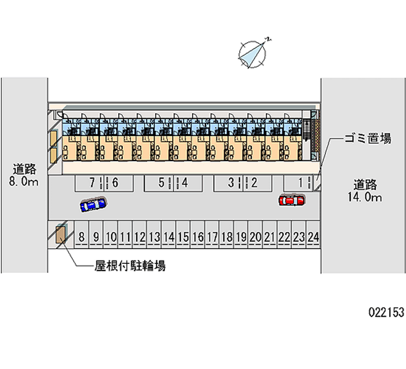 22153 bãi đậu xe hàng tháng