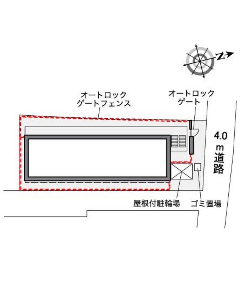 レオパレスグリーンガーデン町屋 配置図