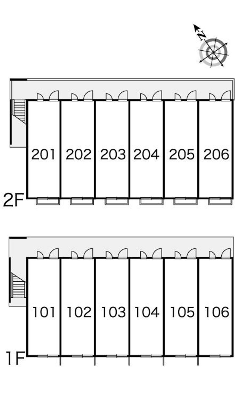 レオパレスコンフォール森前 間取り配置図