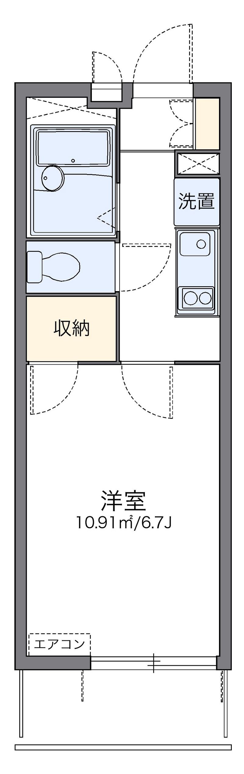 レオパレス白金 間取図