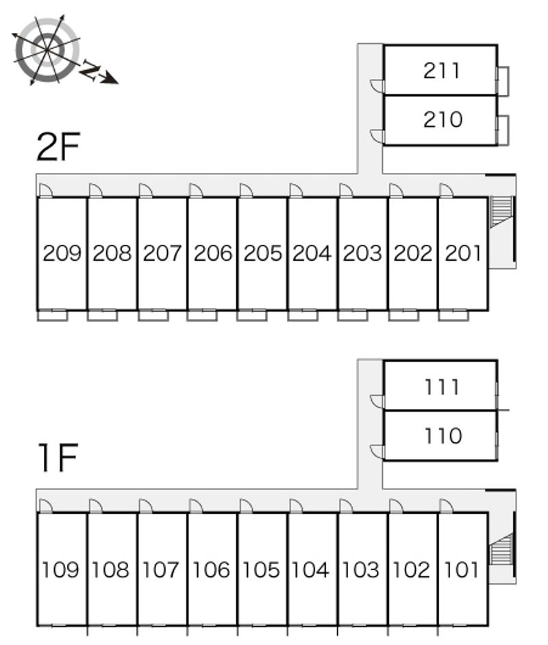 レオパレスみなみかぜ 間取配置図