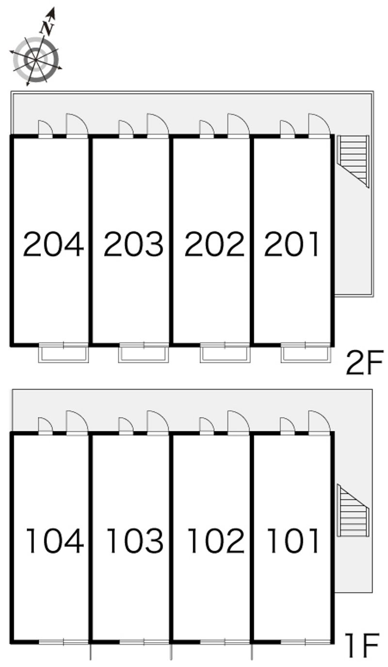レオパレスメゾン　Ｍ 間取配置図