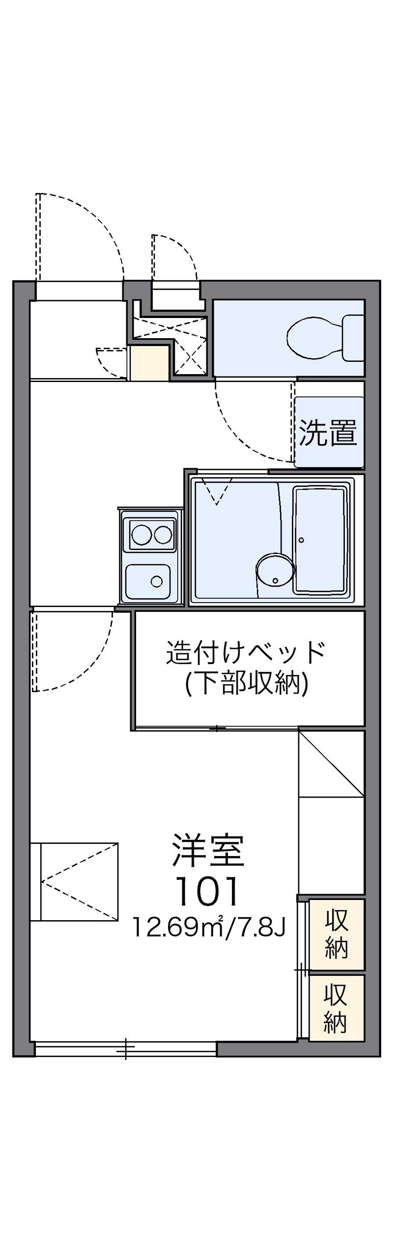レオパレスラペ　ルミエ 間取図