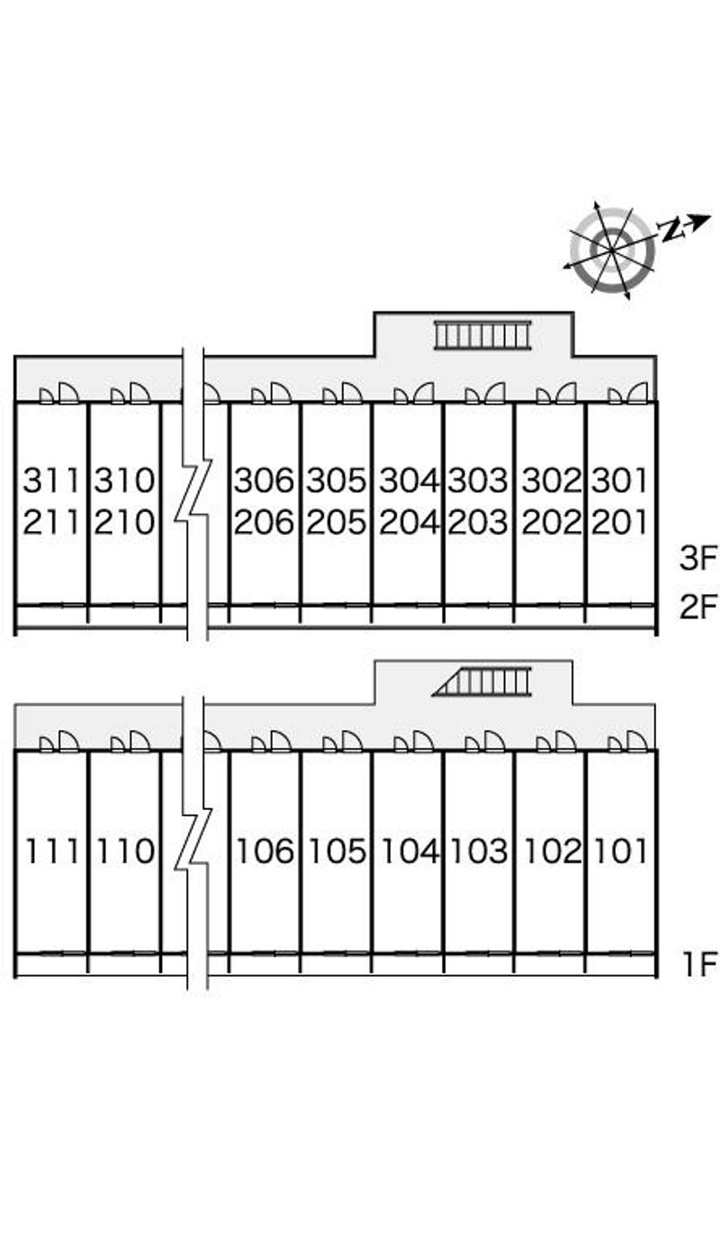 レオパレスときわ荘 間取配置図