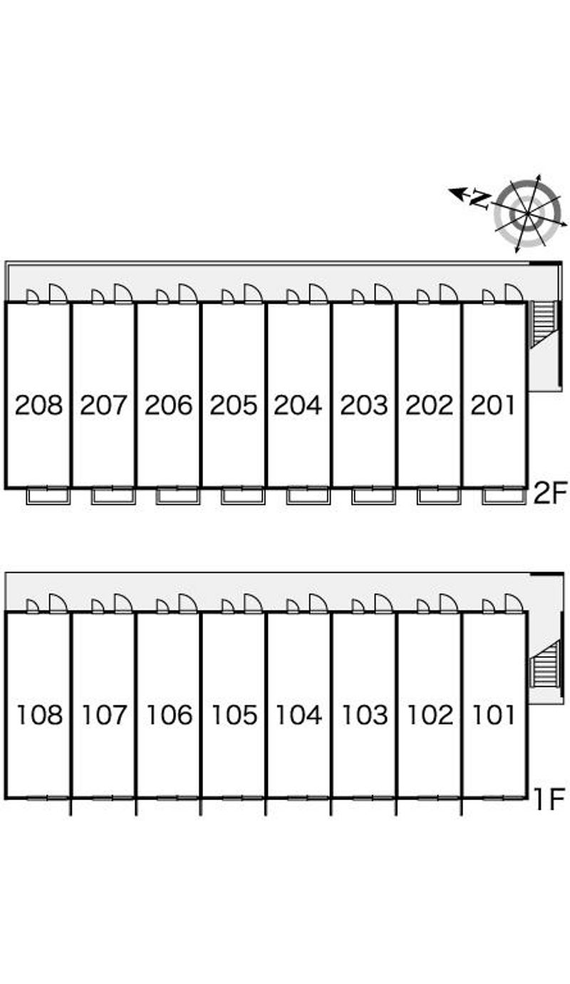 レオパレスオクムラⅡ 間取配置図