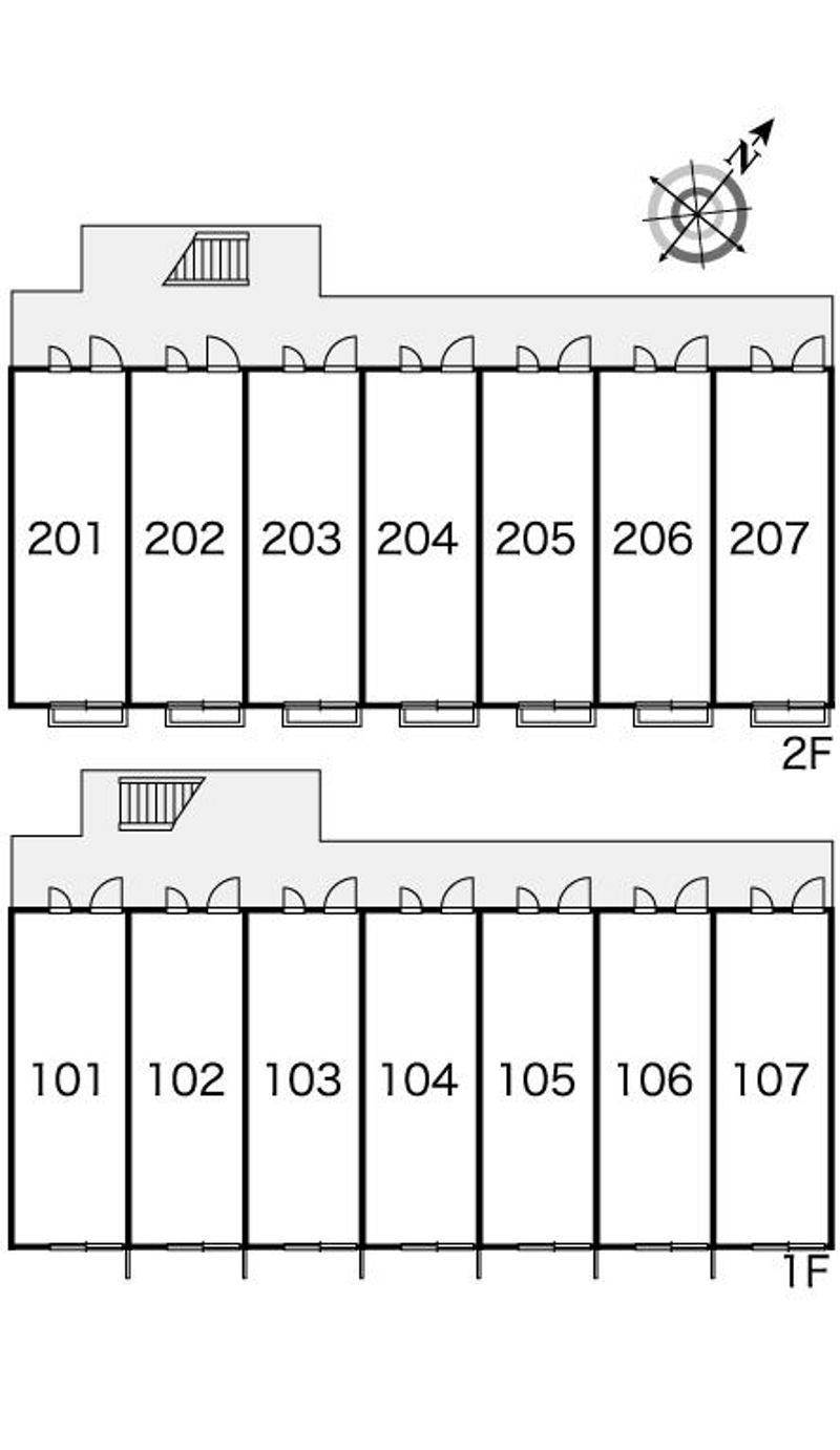 レオパレスクレール藤が尾Ⅰ 間取配置図