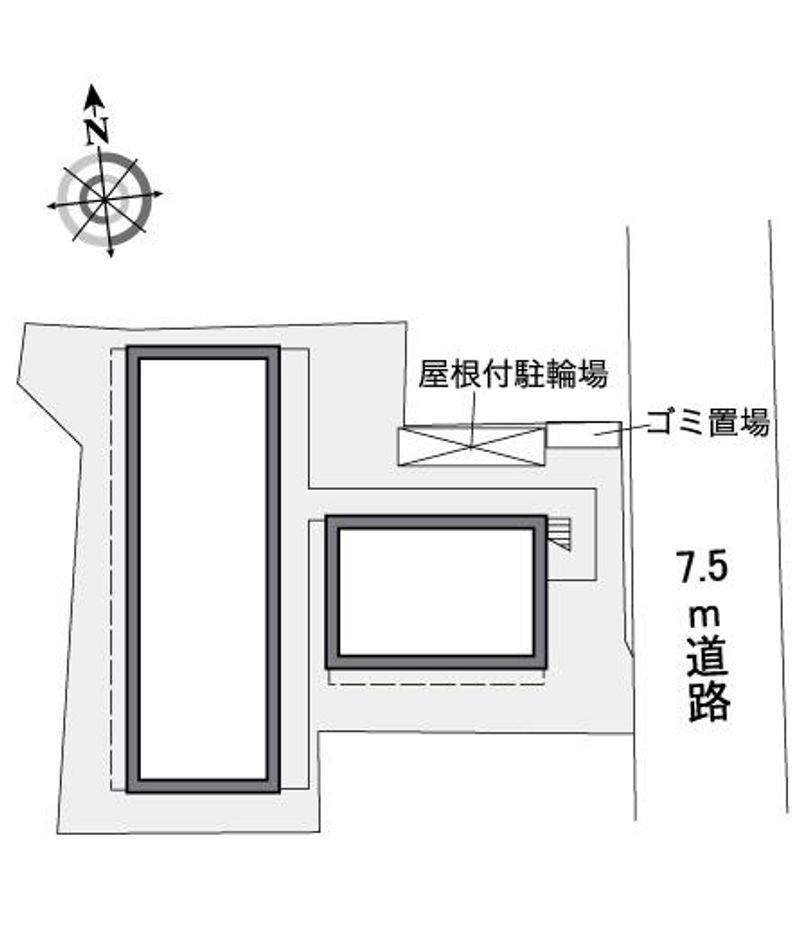 レオパレスグランキャスル新町 配置図
