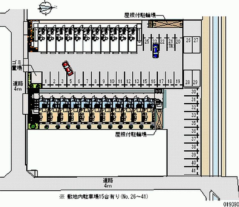 レオパレスユアーズⅡ 月極駐車場