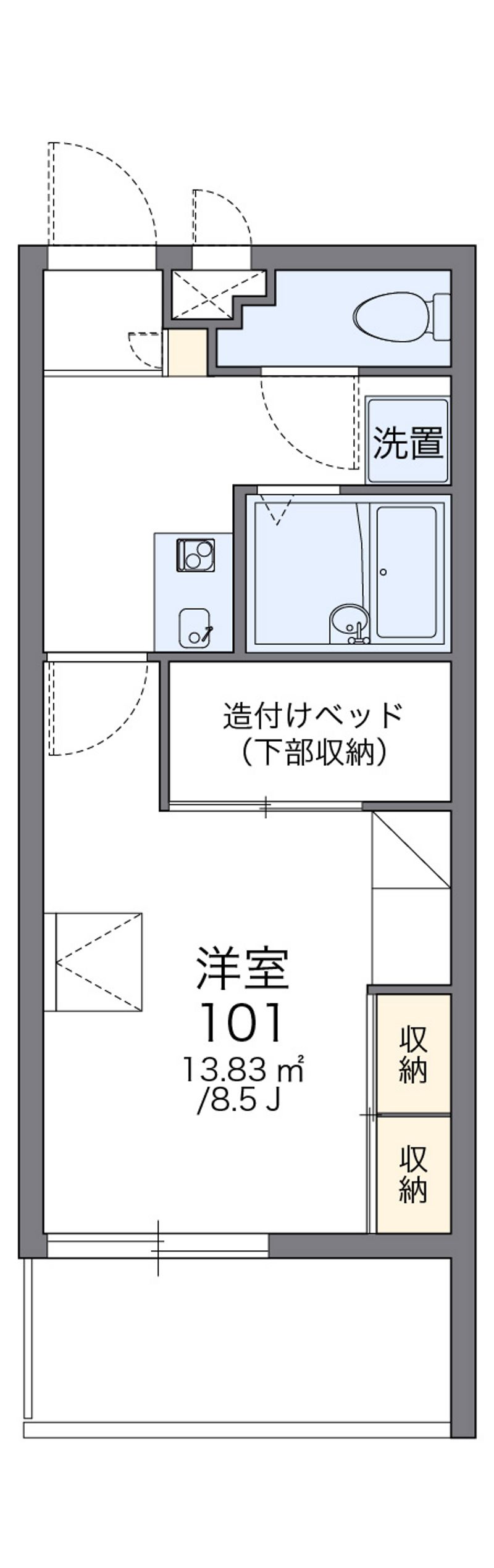 レオパレス新都心ＡＳＡＫＡ 間取図
