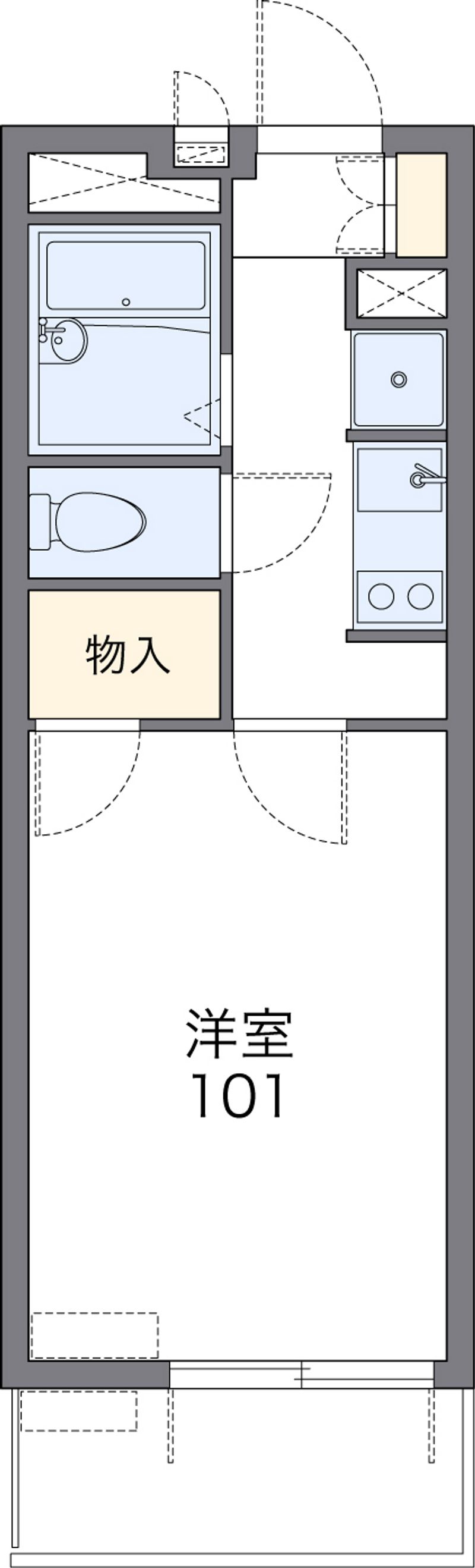 レオパレスルナ５１ 間取図