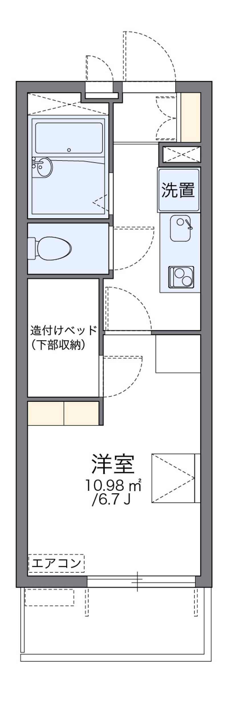レオパレスシャルム宝 間取図