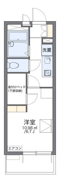 レオパレスシャルム宝 間取り図