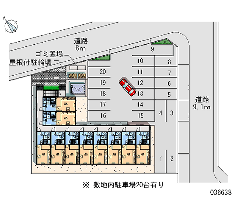 レオパレス宝福 月極駐車場