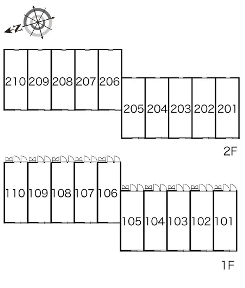 レオパレスパークサイドガーデン 間取配置図