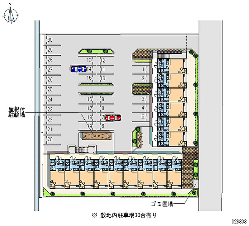 レオパレスメルベーユ廣　大川 月極駐車場