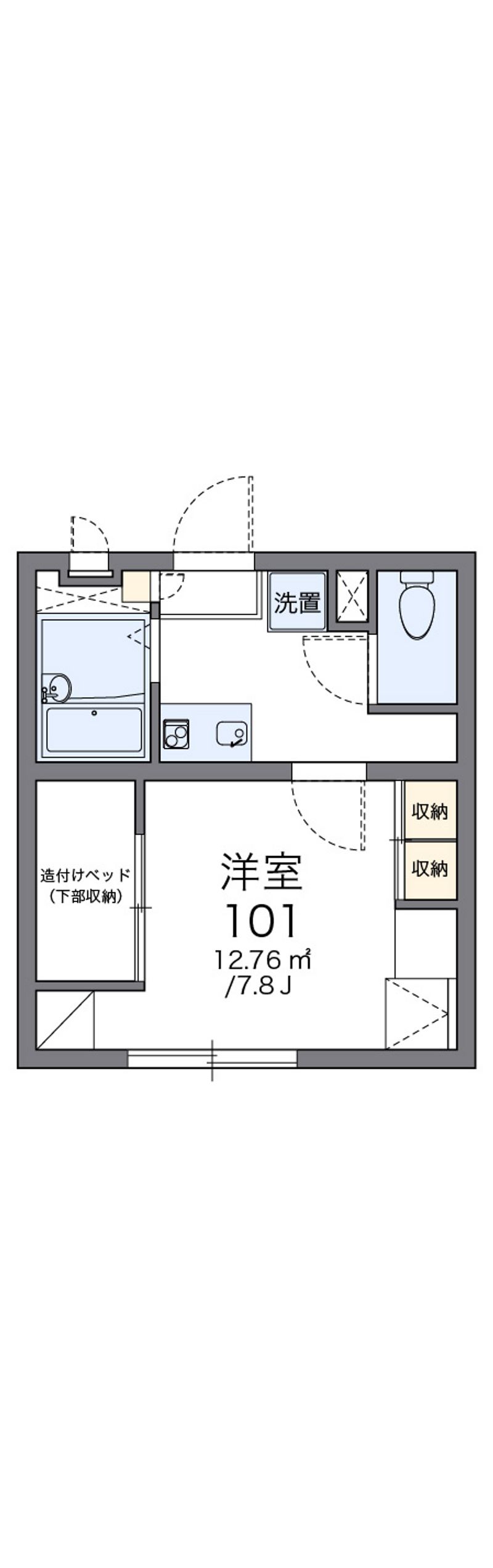 レオパレスヒビキ 間取図