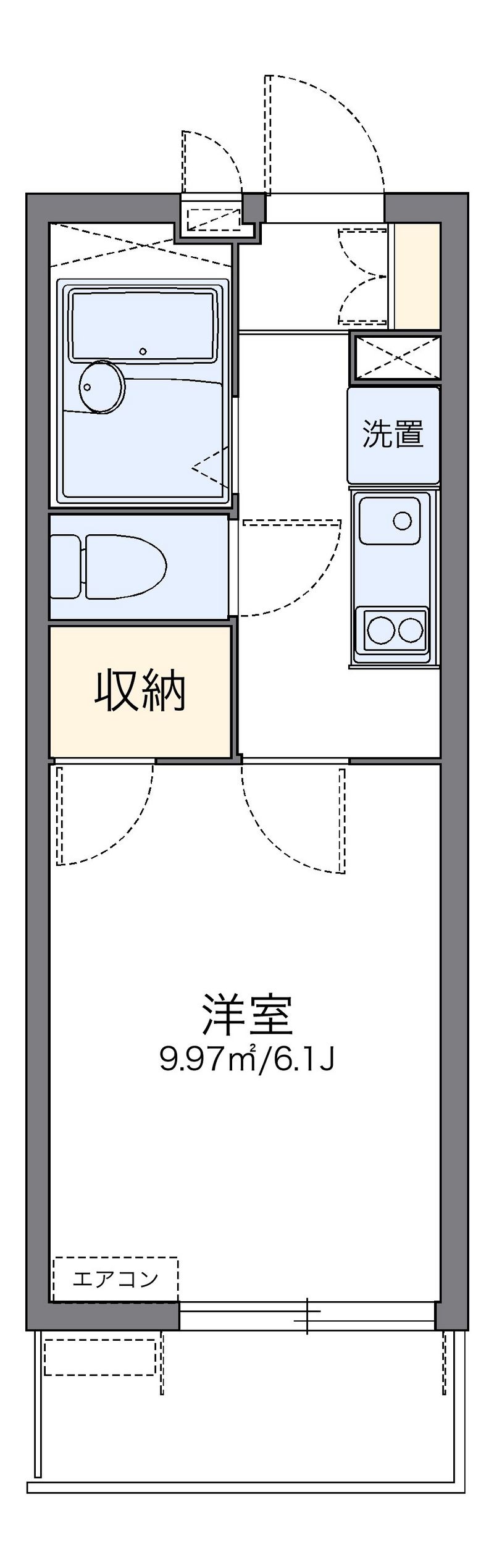 レオパレスサニーハウス石川 間取り
