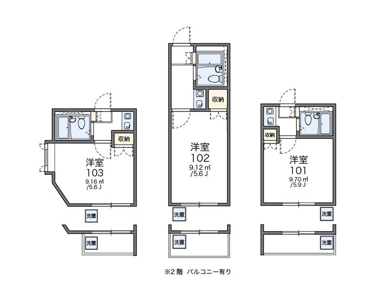 レオパレス東大宮第１２ 間取図