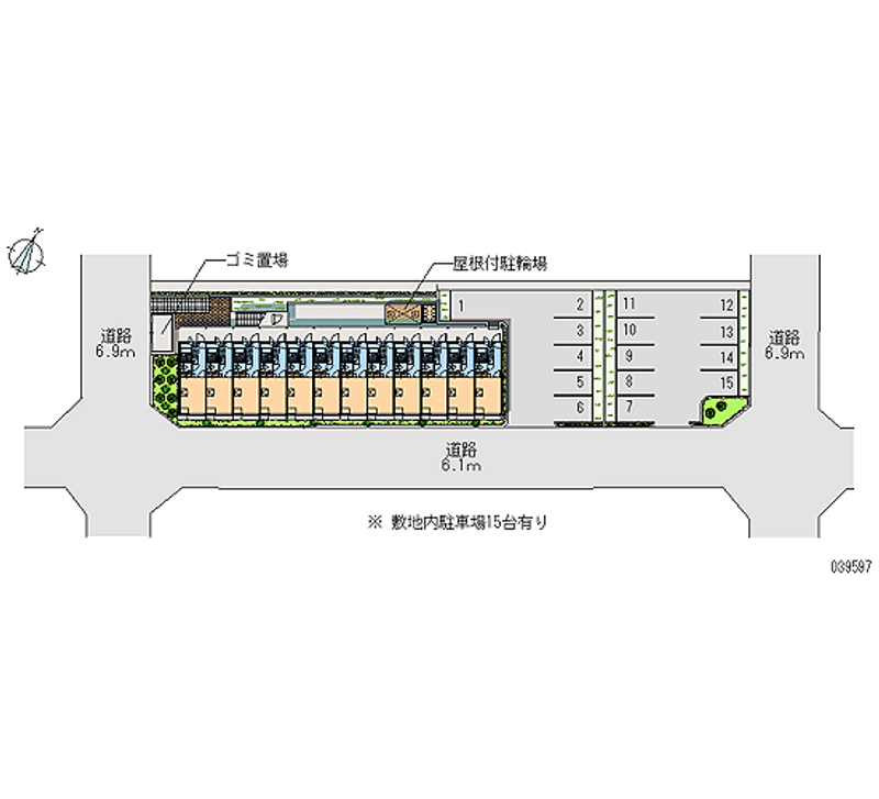 レオパレスステュディオ箕面Ⅱ 月極駐車場