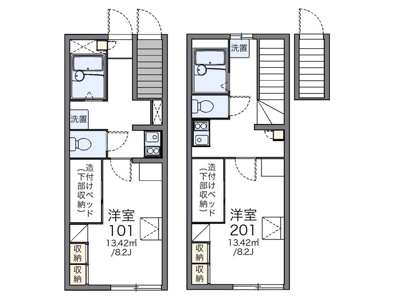 レオパレスペニンシュラＡ 間取図