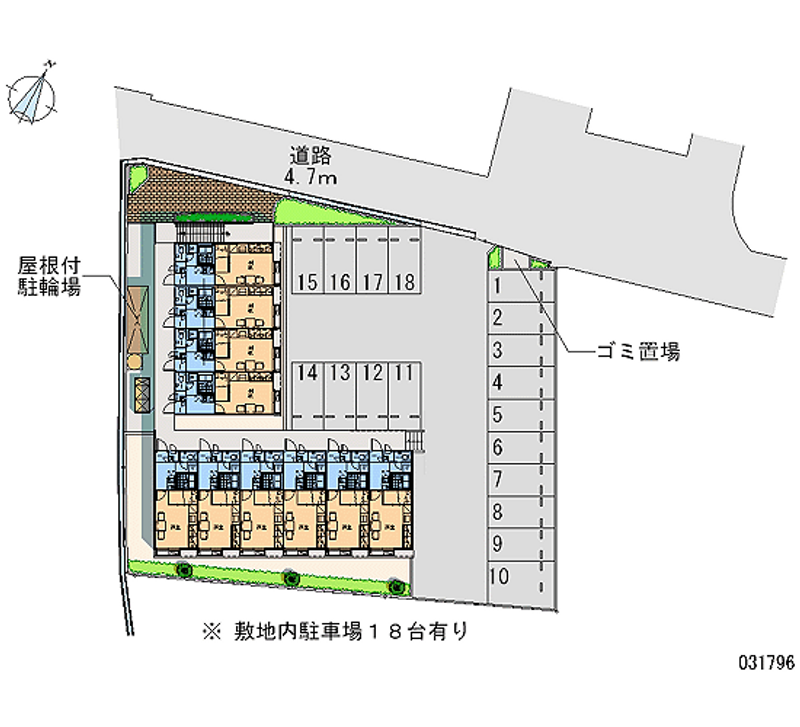 レオパレスＨＩＲＯ大城 月極駐車場