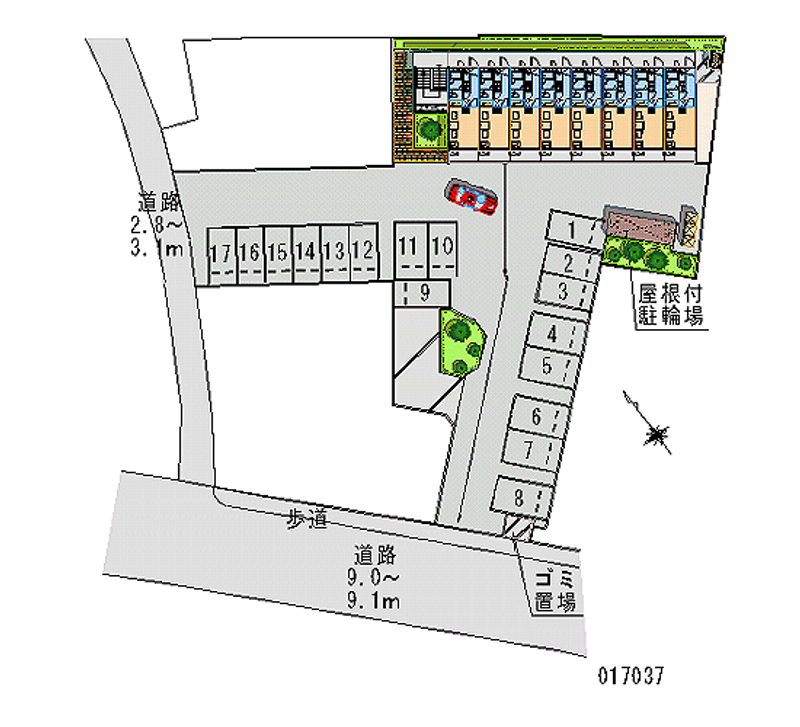 レオパレスコーポ御代川Ⅱ 区画図