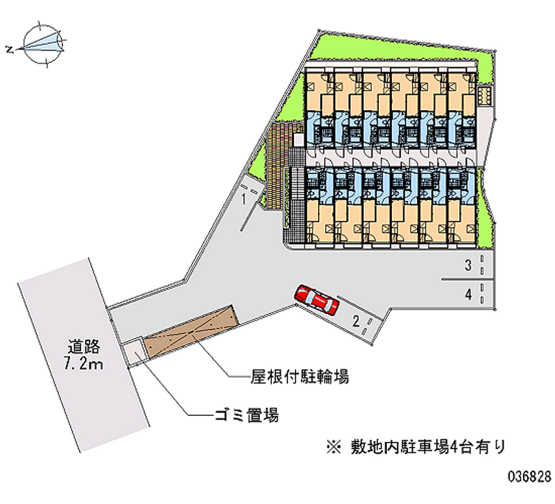 レオパレス堀田 月極駐車場