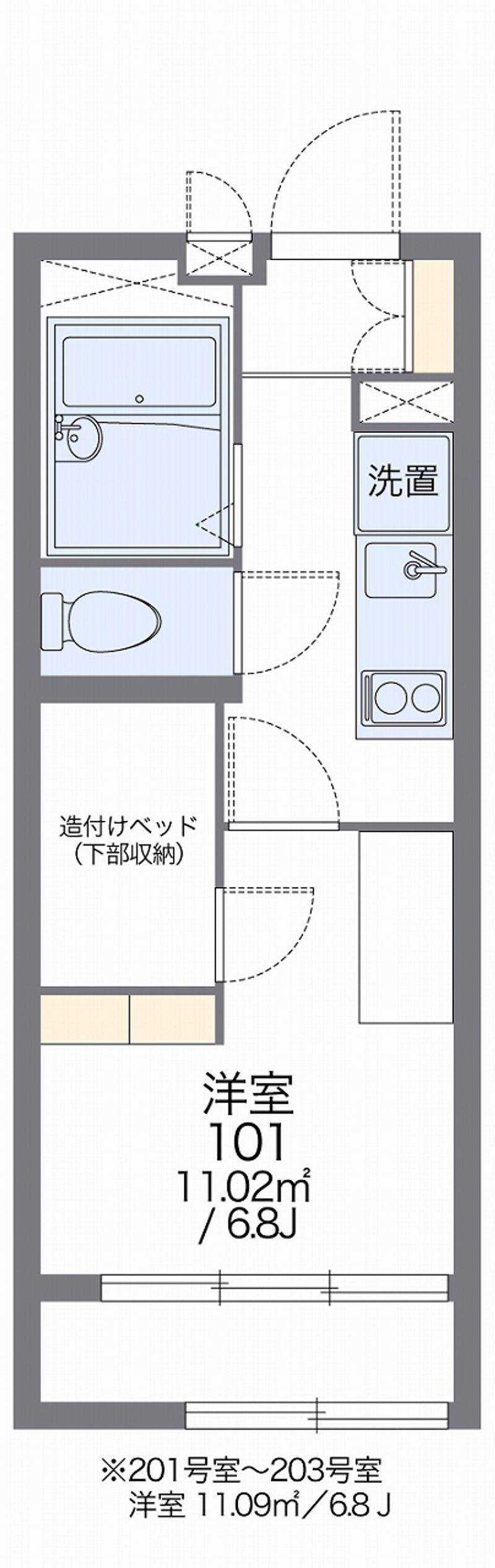 レオパレスレジリエンス 間取図